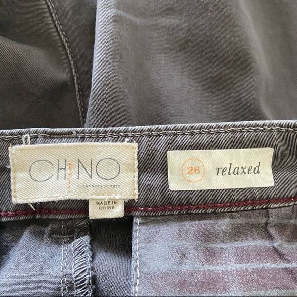 Anthropologie-chino Dark Grey Aztec Side Stripe Trouser (Size:26) - Picture 10 of 10